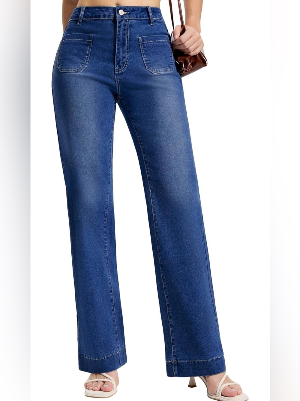 TALL Women's Blue Wide-Leg Jeans